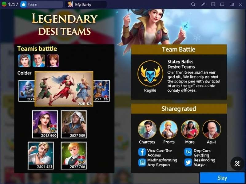 Legendary Desi Teams gameplay screenshot showing team battle